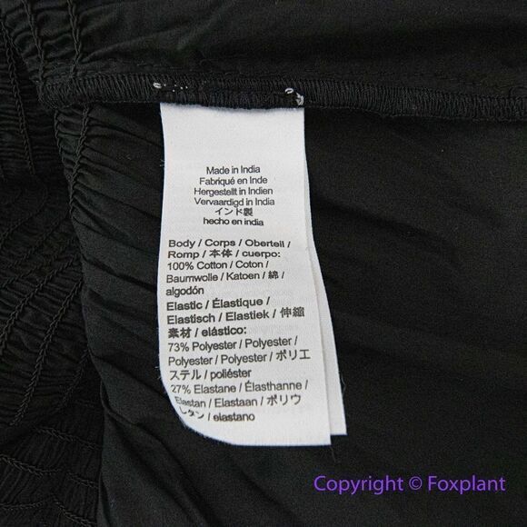 NEW J CREW SMOCKED LG SLEEVE BUTTON UP RUFFLE MINI DRESS black, M - Picture 16 of 16